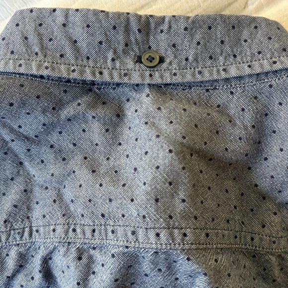 🇬🇧 Ben Sherman Mod Fit Button-Down Shirt Navy Blazer Polka Dot 100% Cotton XL 🇬🇧 - Picture 3 of 14